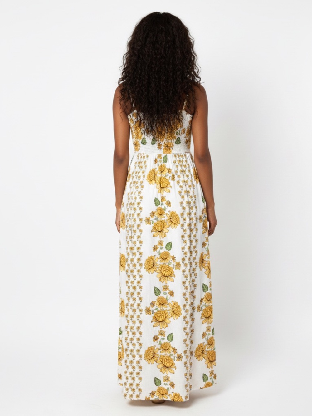 Japan Yellow Dahlia Maxi Dress - Picture 2 of 6